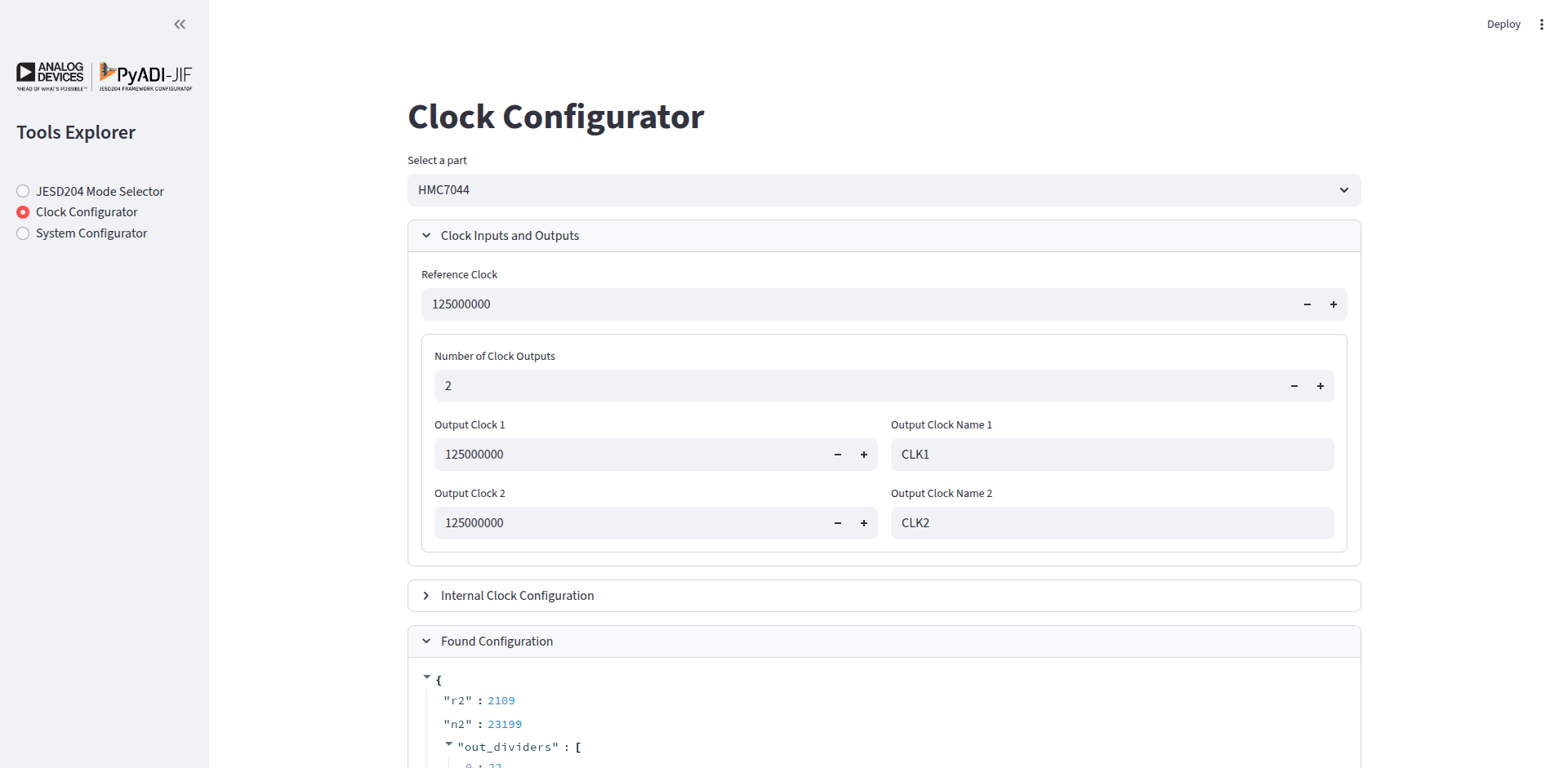 Clock Configurator