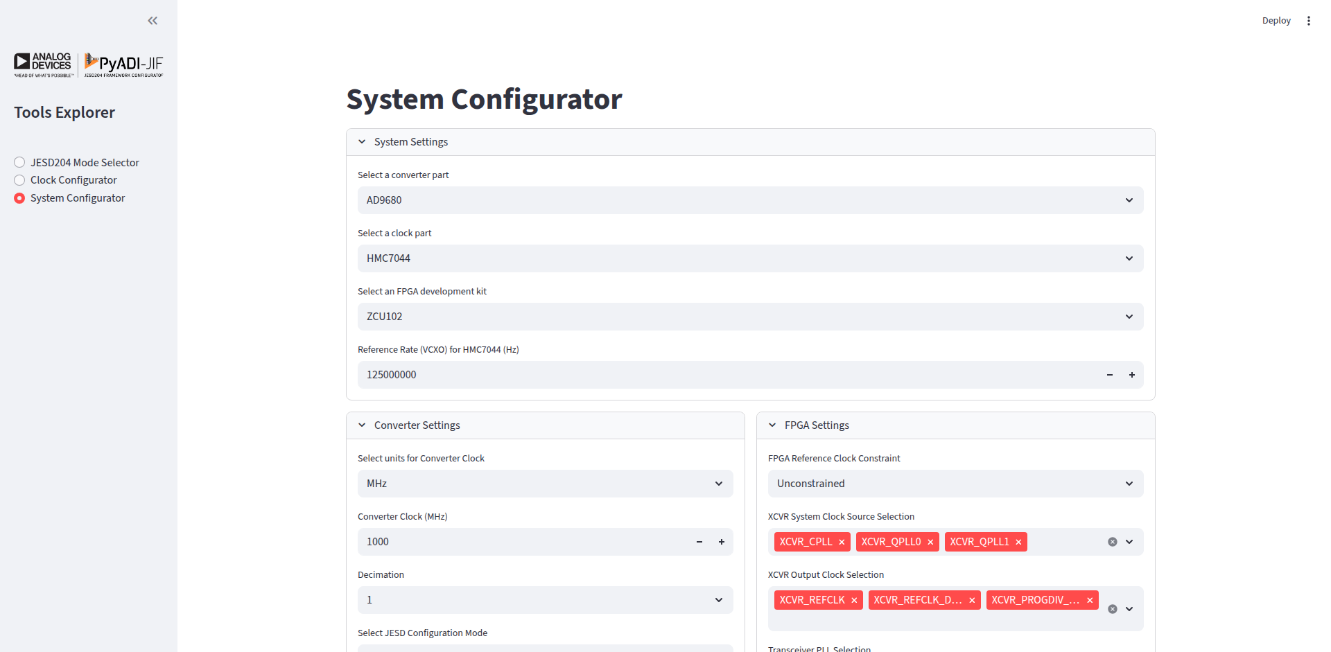 System Configurator
